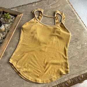 Chaser Mustard tank with Ruffle Straps